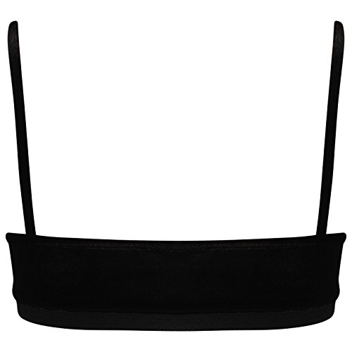 LCL-Women Celebrity Sexy Bralette Cage Caged Back Cut Out Padded Bra Bralet Crop Top (T/M
