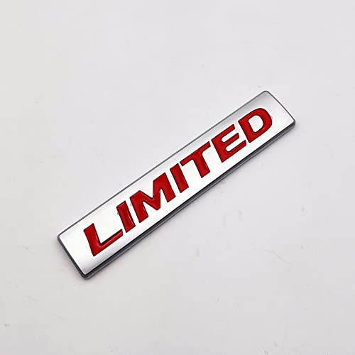 Image of 1x Limited Logo 3D Metal Decal Side Sticker for Fender Emblem Trunk (Chrome Red)