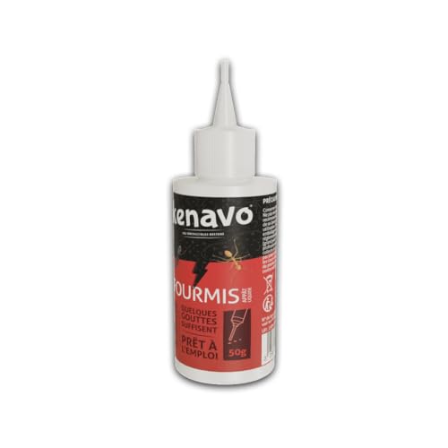 Gel Anti-Fourmis 50g KENAVO | Appât Insecticide Liquide prêt à l’Emploi | Élimine Les Fourmis...