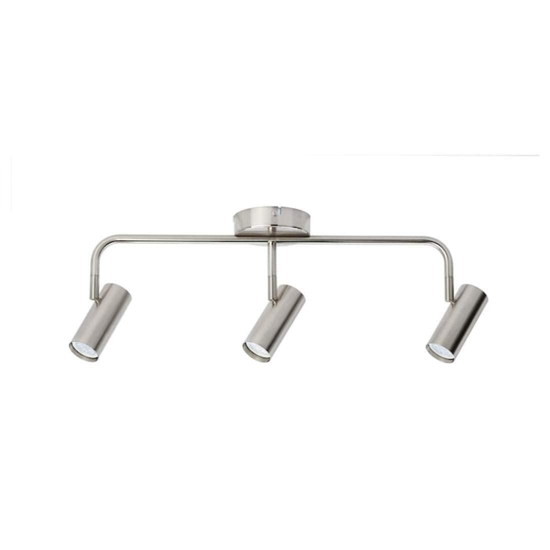Ikea VIRRMO Ceiling Track, 3 Adjustable Spots, Nickel-Plated, 62