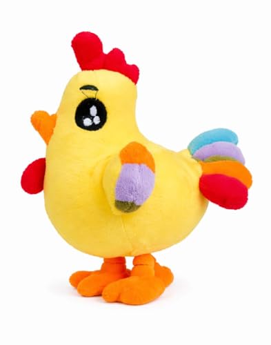 Image of Cute Colorful Chicken Soft Toy for Kids | Plush Hen Farm Stuffed Animal Toy | Soft & Hugable Bird Toy for Boys & Girls | Multicolor Cartoon Hen Toy | 20 cm