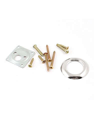 Image of Aexit Office House Padlocks & Hasps Security Door Gate Rim Night Latch Bolt Lock Set w Keyed Padlocks 3 Keys