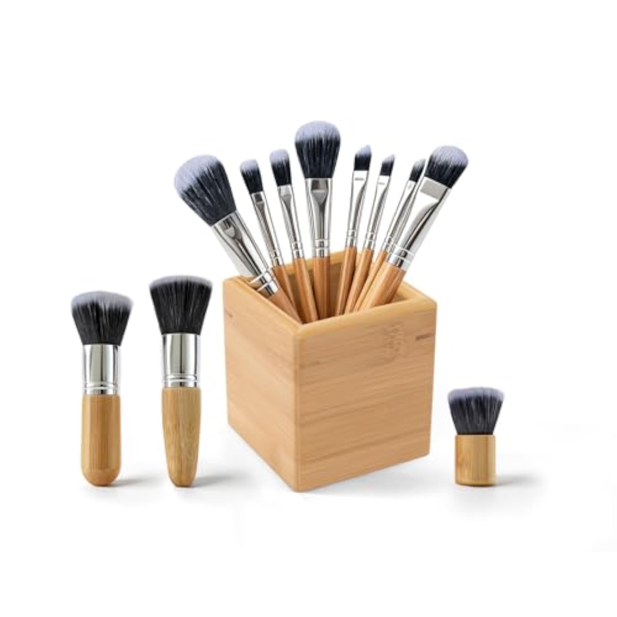 Bamboo Makeup Brush Holder Organizer for Vanity