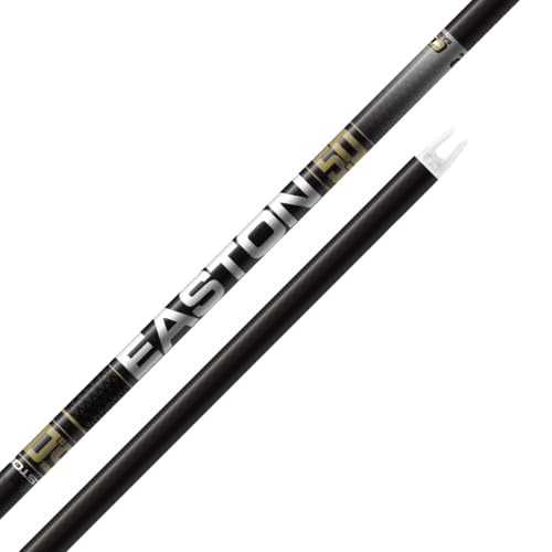 Easton 5.0 5mm Carbon Arrow Shafts with 50-Grain Steel Half-Out Inserts 340 Spine (12-Pack)