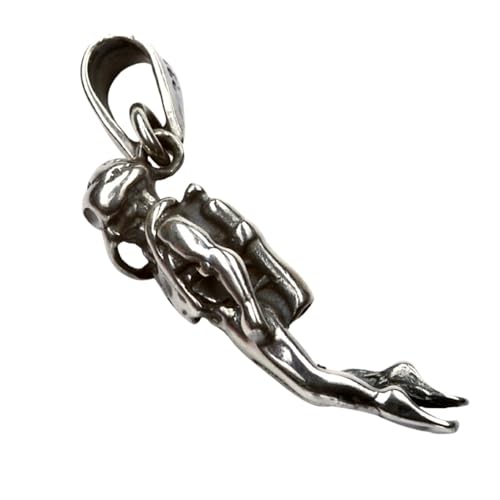 Drachensilber Taucher Anhänger Silber Schmuck Kette 925 Silber