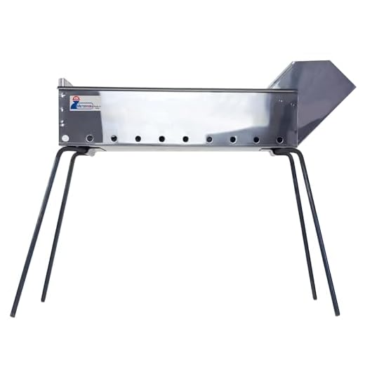 FORNACELLA BARBECUE ARROSTICINI SPIEDINI ACCIAIO INOX DA 50 CM PIEDI PIEGHEVOLI