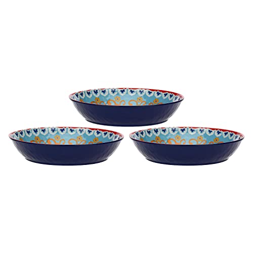 Thun Rose & Tulipani - Spaghettiera con Decori e Fantasie del Mediterraneo in Melamina, Idea Regalo, Linea Nador, Ø 37 cm