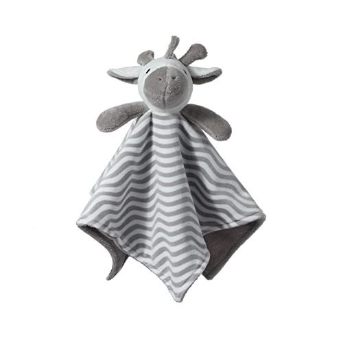 Image of CREVENT Soft Plush Animal Face Security Blankets for Boys and Girls, Great Gifts for Birthday Baby Shower (Grey Zebra)