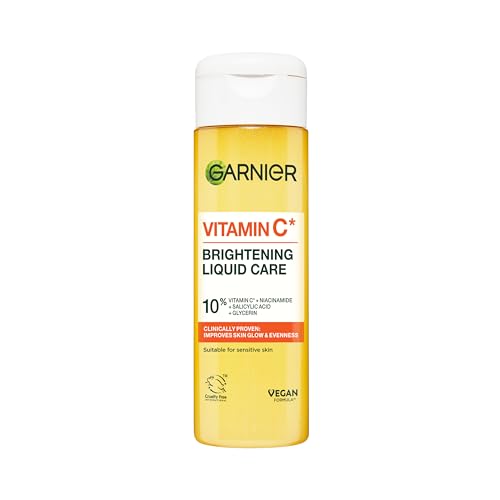 Garnier Vitamin C Brightening Liquid Care, 10% [Glycerin] + [Niacinamide + Vitamin C + Salicylic acid], Approved Cruelty free, Vegan, 120ML