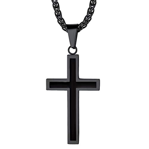 Richsteel Collar Cruz Hombre Mujer Colgante Cruces de Buena Suerte Cadena Cruz...