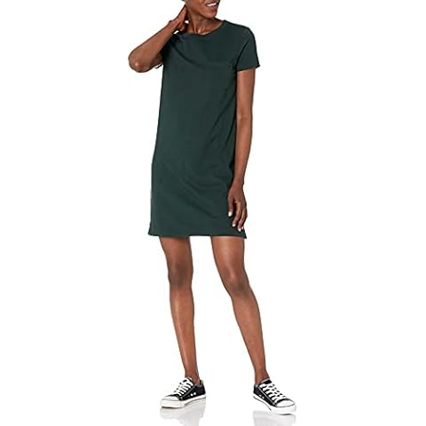 Goodthreads Vestido de Algodón Pesado Slub Tipo Camiseta con Bolsillo y de Manga Corta Mujer Cover