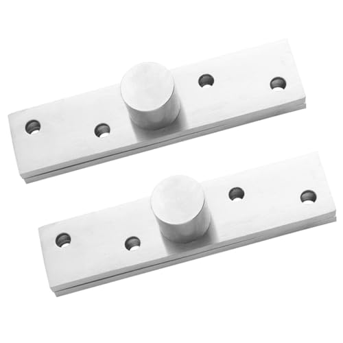 VILLFUL 2pcs 360 Degree Rotatable Stainless Steel Door Pivot Hinges Small Size Concealed Cabinet and Shed Door Hinges for Industrial and Residential Use