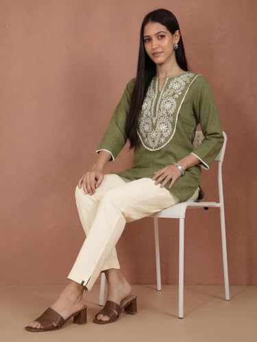 Image of TWIN BIRDS Women Viscose Cotton Kurti Pants | Stretch Ethnic Daily Trousers