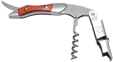 Vech Professional Waiter’s Corkscrew - Rosewood Handle All-in-one Corkscrew, Bottle Opener and Foil Cutter, Wine Opener Used By Sommeliers, Waiters and Bartenders Around The World