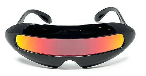 My Shades - Cyclops Futuristic Revo Shield Color Mirror Lens Wrap Arond Cosplay Sunglasses2