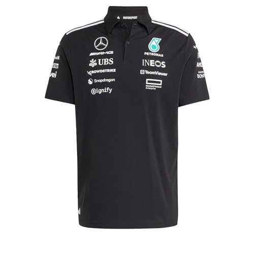 Image of adidas Motorsport Mens Polo Shirts | Mer Tm Polo Bm | Black /White |