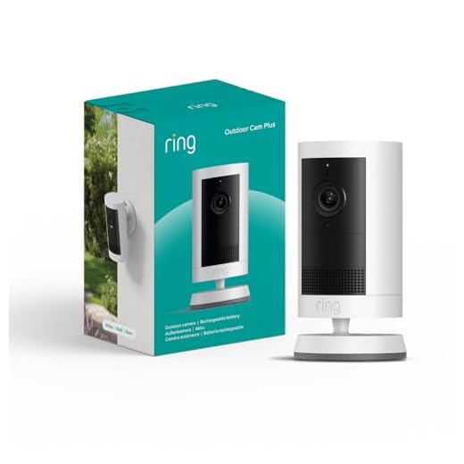 Nouvelle Ring caméra extérieure Plus sans fil (Outdoor Camera Plus) : vidéo 2K avec Ring Vision ; caméra de surveillance à installer soi-même ; essai Ring Home gratuit de 30 jours