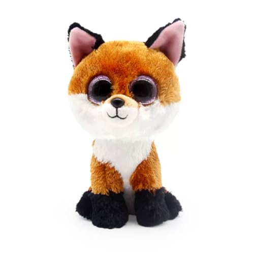 yuanpulalala Beanie Baby Brown White Slick Fox Animal Plush (6inch)
