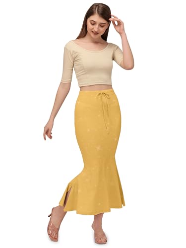 Image of Mehrang Stretchable Shimmer Saree Shapewear Petticoat for Women, Skirts for Women,Shape Wear Dress for Saree