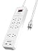 Huntkey 8 Outlets Surge Protector Power Strip with 2 USB Ports (5V 2.4A with Smart IC Technology), 6-Foot Heavy Duty Extension Cord, SMC807