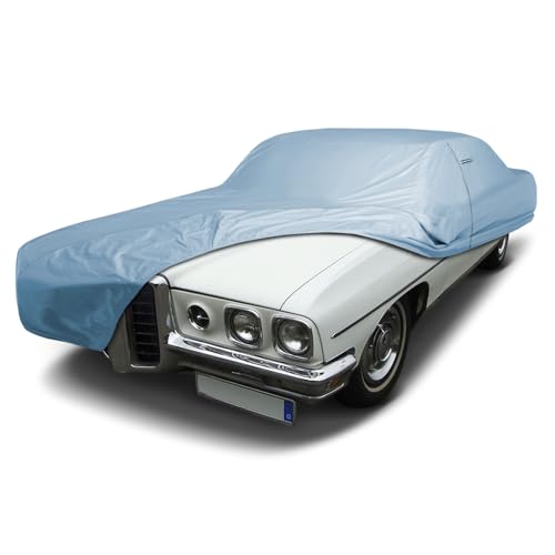 Image of iCarCover Car Cover Waterproof All Weather for 1959-1970 Pontiac Bonneville | Heavy Duty Custom Fit Hail UV Sun Rain Snow Dust Protection Covers for Automobiles Outdoor Indoor Full Exterior (Sky Gray)