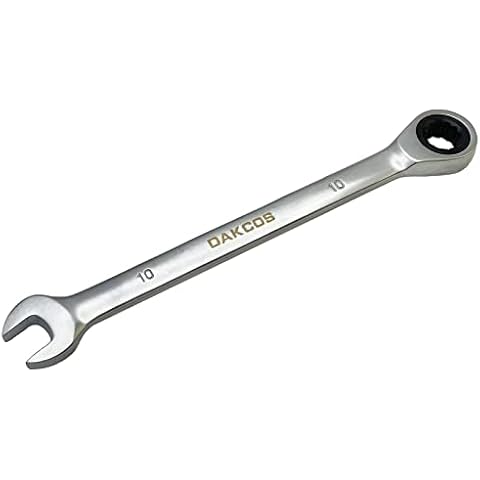 DAKCOS Fixed Head Ratchet Spanner 10mm Ratcheting Combination Wrench Chrome Vanadium Steel Cover