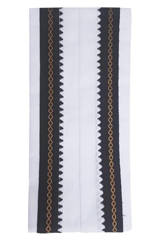 Image of Handloom Pure Cotton Traditional God Towel | Gamcha /Angocha Towel | Fast Absorbing Bath Towels for Men, Women & Kids | Perfect for Everyday Use |Pack of 6 | Size 76 x 178 cm | White
