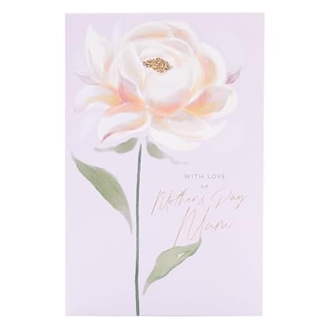 UK Greetings Mother's Day Card - Pink Rose Design Cover