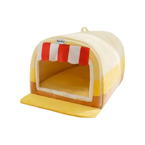 simerlook ペットベッド 冬用 ペットハウス 室内 ドーム型 2way 犬猫用 折りたたみ可 犬/猫ハウス オールシーズン 可愛い 滑り止め ふわふわ クッション付き ぐっすり眠れる 猫犬用 快適 保温 寒さ対策 寝床 冷暖房 ペット用品 (L,G