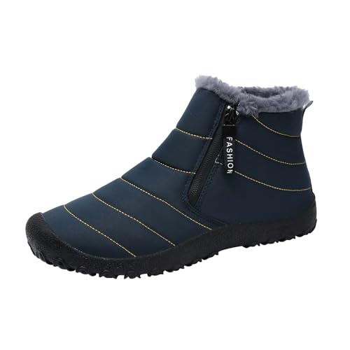Botas de nieve para hombre, cómodas, antideslizantes, botas de trabajo para hombre, puntera suave, cómodas, botas de senderismo para hombre, botas de invierno para hombre, botas de senderismo para