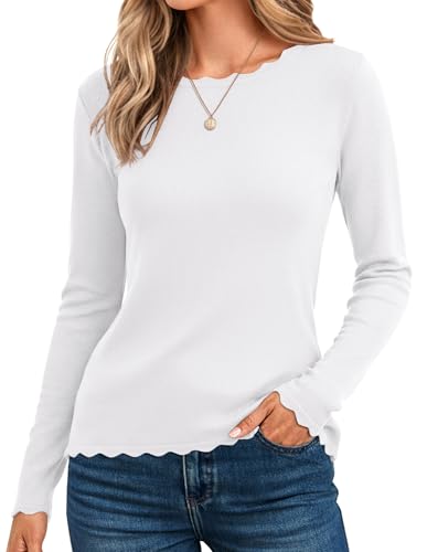 Image of GRACE KARIN Women's High Stretchy Long Sleeve Pullover Sweater Blouse Top