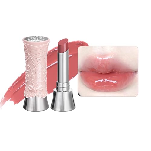 Flower Knows [GIFT] Swan Ballet Shine Lipstick,Hydrating Solid Lip Gloss,Moisturizing Nude peachy Tinted Lip Balm-Long Lasting Lip Gloss in Balm for Girls&Women,(B03 Sweet Heart)