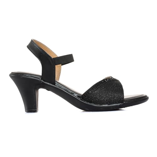 Image of Khadim's 3603666 Lightweight Durable Extra Soft Trendy Premium Stylish Lifestyle and Fancy Elastic Strap Heels For Women