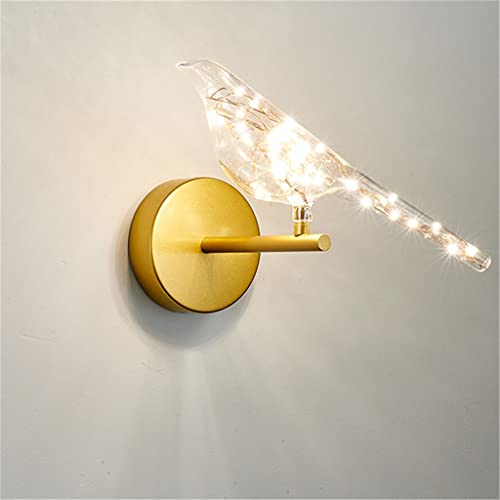 n/a Postmoderne Gold Glass Bird Wall Lampe Enfants Chambre Restaurant Galerie Cafe Home Deco Sconce Night Lights (Color : Clear, Size : 1pcs) - Image 3