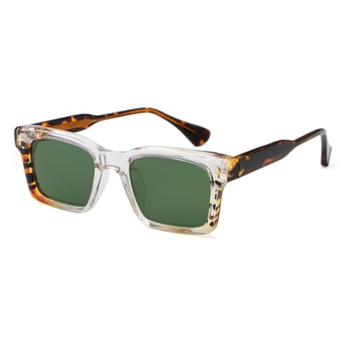 Lunettes de soleil rétro polarisées homme femme acétate léopard