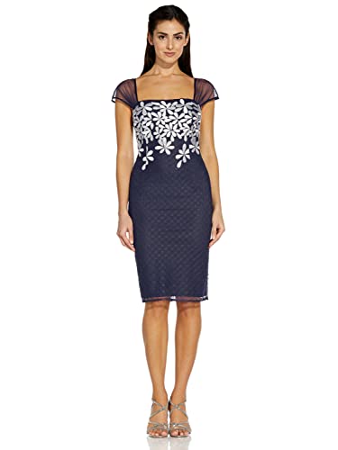 Image of Adrianna Papell Women's Floral Embroidery Sheath Dress