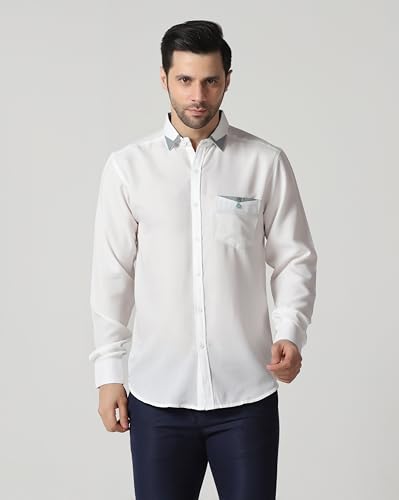 Image of TAGDO Men's Full Sleeve Shirt | Pocket Design and Spread Collar Shirt for Man (2054)