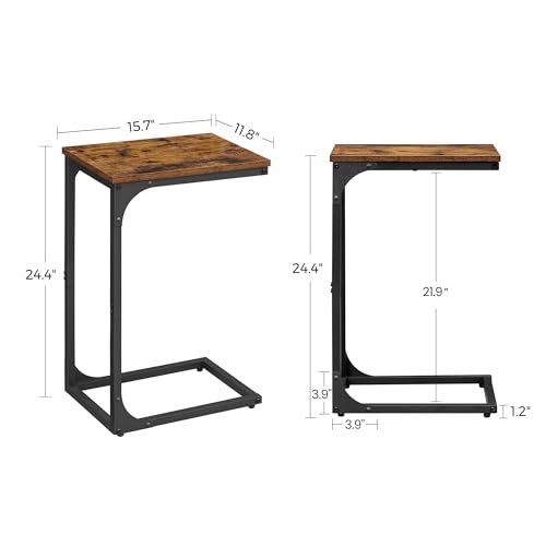 Vasagle ULET350B01 C-Shaped End Table, Small Side Table For Couch, Sofa Table With Metal Frame thumb #2