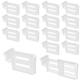 ASTIMESA 16 Pcs Adjustable Clear Fridge Divider Set, Retractable Fridge Door Organizer Clip, Snap-On Refrigerator Side Door Separators Grid Dividers for Kitchen Food Small Sundries Storage