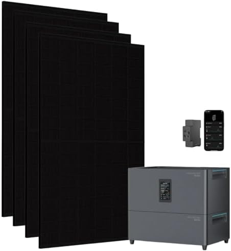 Balkonkraftwerk 2600W Mit 5,12 KWh Speicher – 4x 500W Glas-Glas Solarmodule + Marstek Jupiter C+ & Erweiterungsakku – Für Balkon, Dach & Garten