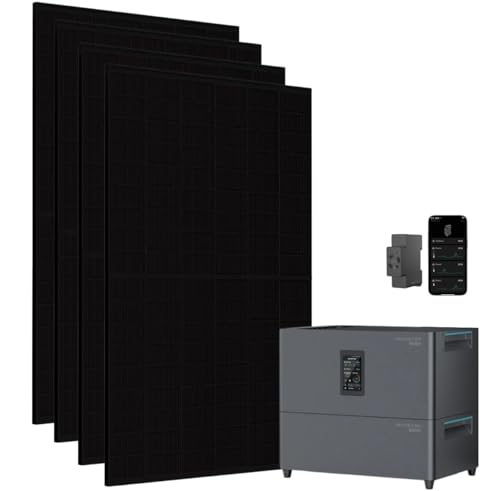 Balkonkraftwerk 2600W mit 5,12kWh Speicher, 4x 500W Glas-Glas Solarmodule mit Marstek Jupiter C+ Stromspeicher...