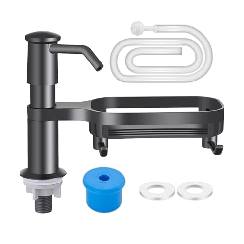 Dispensador de jabón para fregadero de cocina, bomba de encimera, dispensador de detergente para fregadero de cocina, soporte de esponja de 39 pulgadas, tubo de extensión para lavar a mano