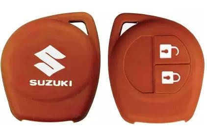 Image of vSHARK Silicone Car Key Cover for Maruti Suzuki S-Presso /Swift DZire /SX4 /DZire / Ignis /Alto /Vitara Brezza /Celerio /Ertiga /Ciaz /SCross /Baleno /Ritz 2 Button Key Cover W Copper ( Pack of 2 )
