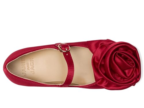 Janie and Jack Girl's Satin Rose Flat (Toddler/Little Big Kids) Ballet2