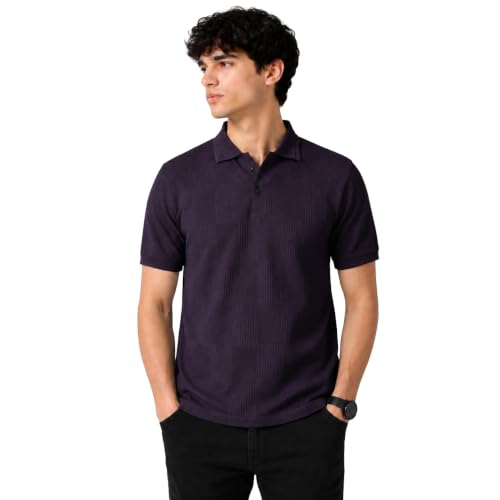 Image of TOPLOT Men's Polo T Shirt | Half Sleeve Design | Comfortable Fit Wear | Stylish Casual Look | Breathable Feel |Modern Style | Easy Movement | Casual & Everyday Wear (5280)
