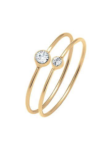 Bague Elli ensemble en argent sterling 925 et cristaux le cadeau idéal pour femme