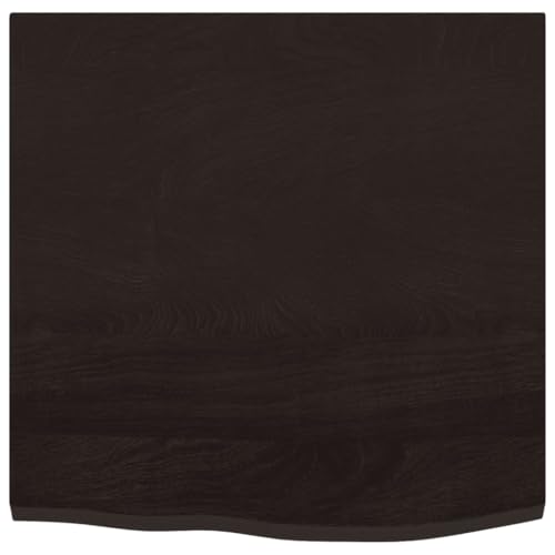 Estantería de pared de madera maciza tratada de roble de 60x60x2 cm 6