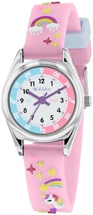 Tikkers Girls Analogue Classic Quartz Watch with silicone strap TK0145