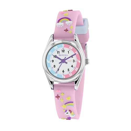 Tikkers Girls Analogue Classic Quartz Watch with silicone strap TK0145