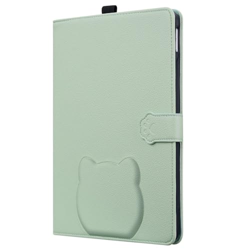 Étui iPad 11e A16 2025 vert : housse portefeuille en cuir antichoc de protection